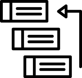 backlog linear style icon design vector image