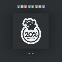 Discount label icon vector