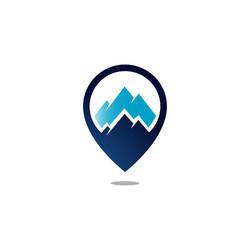 gps icon logo design map pointer pin vector image