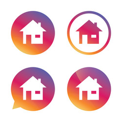 home sign icon main page button navigation vector image