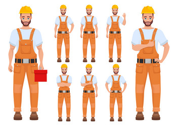 man worker design isolated on white background vector image