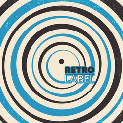 retro background design with circular lines vector image