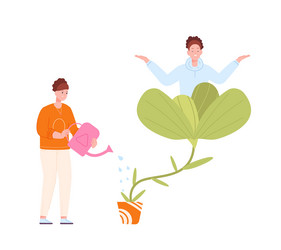 self support growth help in implementation inner vector image