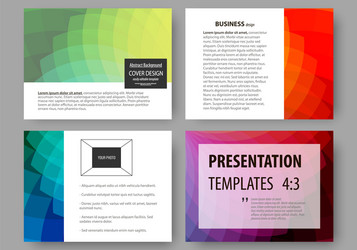 set of business templates for presentation slides vector image