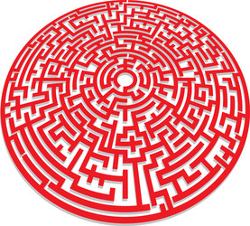 solvable 3d maze labyrinth puzzle game vector image