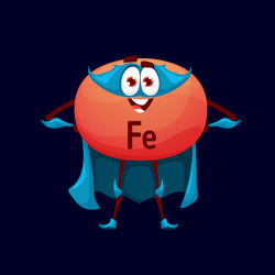 Cartoon selenium superhero micronutrient character