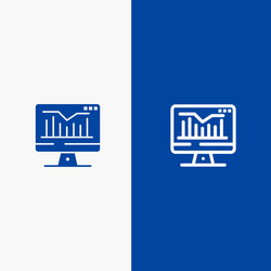 computer static graph monitor line and glyph vector image