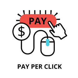 Concept pay per click internet marketing vector