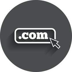 domain com sign icon top-level internet vector image