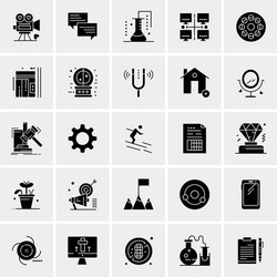 Set 25 universal business icons vector