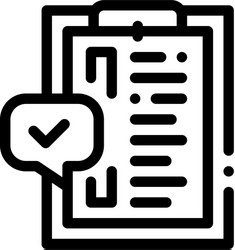 task list audit line icon vector