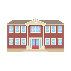 university facade building front view vector image