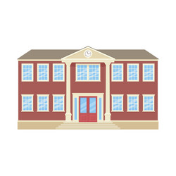 university facade building front view vector