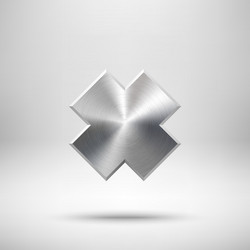 abstract cross button template vector image