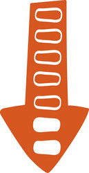 arrow shape loading bar progress indicator vector image