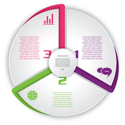 3 options or steps segments for information vector image