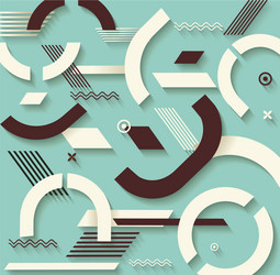 flat geometric pattern macro elements vector image