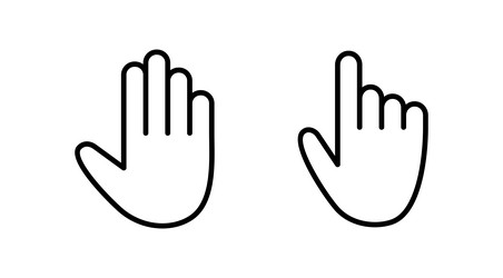 Hand icon symbols palm vector