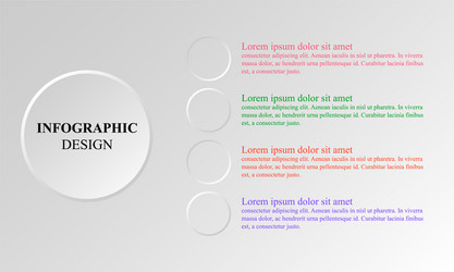 Infographic paper element white button colorful vector