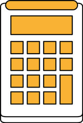 isolated calculator design vector image