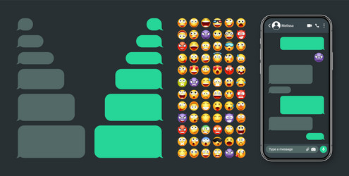 smartphone messaging app user interface vector image