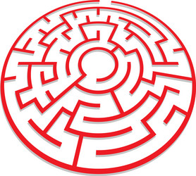 solvable 3d maze labyrinth puzzle game vector image