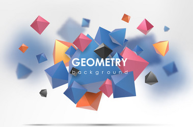 abstract poligonal background 3d render vector image