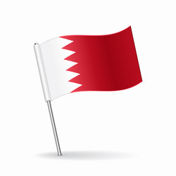 bahraini flag map pointer layout vector image