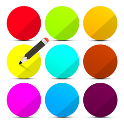 colorful circle labels set design element empty vector image