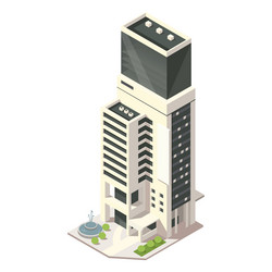 Isometric skyscraper building for map creating Vector Image