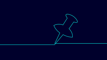 one line map point location business symbol vector image