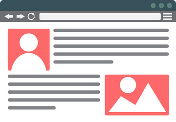 page site or article ui ux web design template vector image