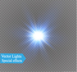 star on a transparent backgroundlight effect vector