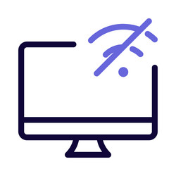 wi-fi connectivity issue appears in computer vector image