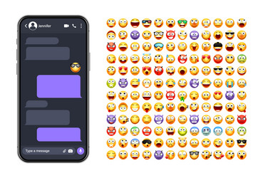smartphone messaging app user interface vector image