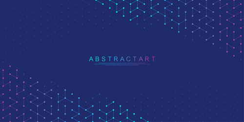 technology abstract lines and dots connect vector image