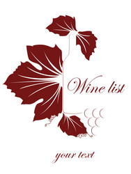 wine list design vector image