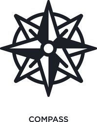 compass isolated icon simple element from vector image