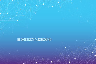 geometric abstract background with connected line vector image
