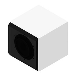 subwoofer isometric view isolated on white vector