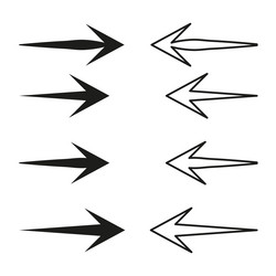 swift arrow icon set direction and movement eps vector image