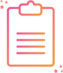 isolated data document gradient style icon vector image