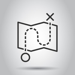 map pin icon in flat style gps navigation vector image
