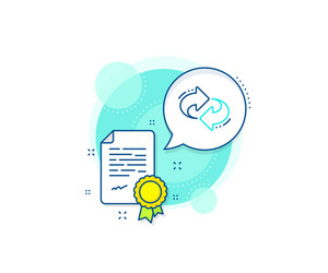 refresh change arrow line icon rotation vector image