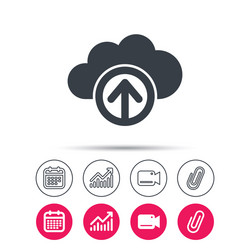 upload from cloud icon data storage sign vector image