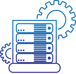 web hosting design vector image