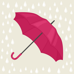 abstract background with colored umbrella and rain vector image