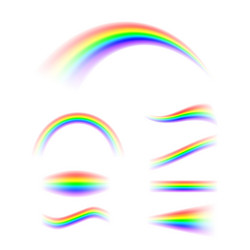 abstract rainbow set in different shapes spectrum vector image
