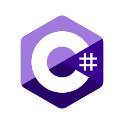c sharp programming language emblem vector image