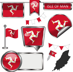 Flag isle man vector